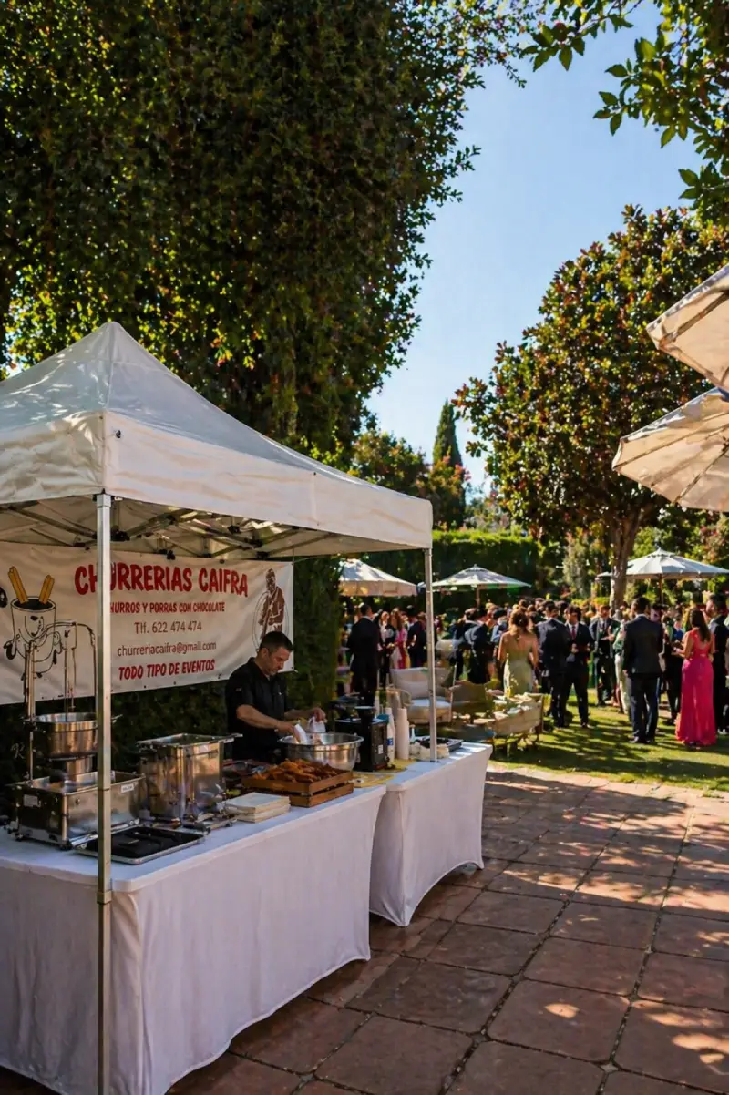 Una boda de verano con final de churros en sanlucar churreria caifra cadiz