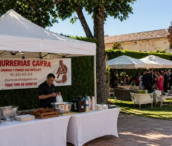 Una boda de verano con final de churros en sanlucar por churreria caifra